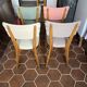 (Lot) 4 pastel multi-colored chairs (Monobloc)