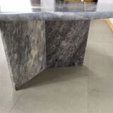 Grey marble coffee table tastes water