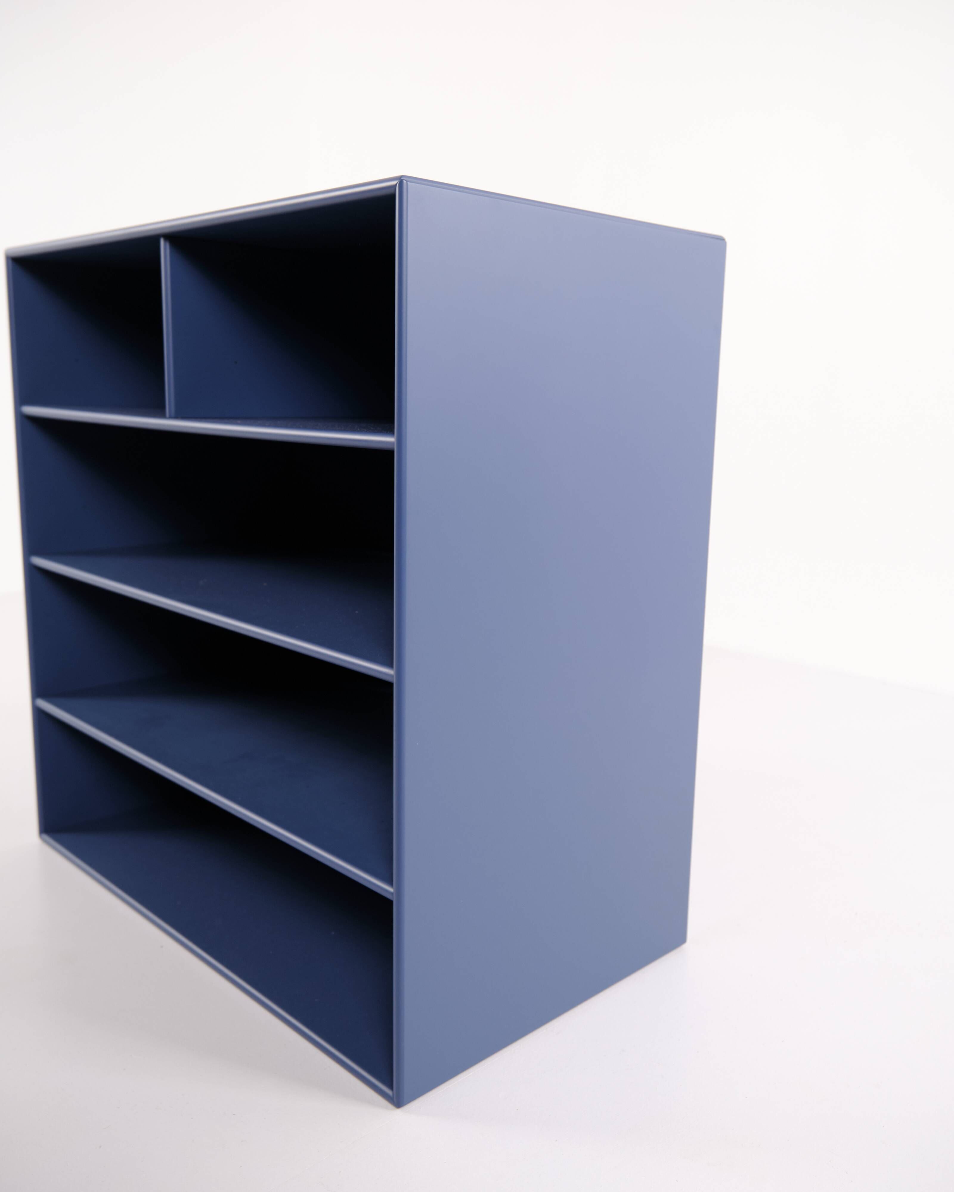Montana bookcase – blue – 4 shelves
