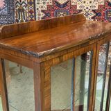 English art deco walnut showcase