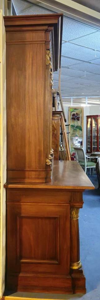 Bibliothéque de parquet style Empire en Acajou vers 1880