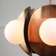 Vintage Italian Copper and Opaline Chandelier, 70s