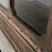 Antique wooden wall display cabinet