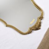 Authentic old resin mirror, gilded by hand