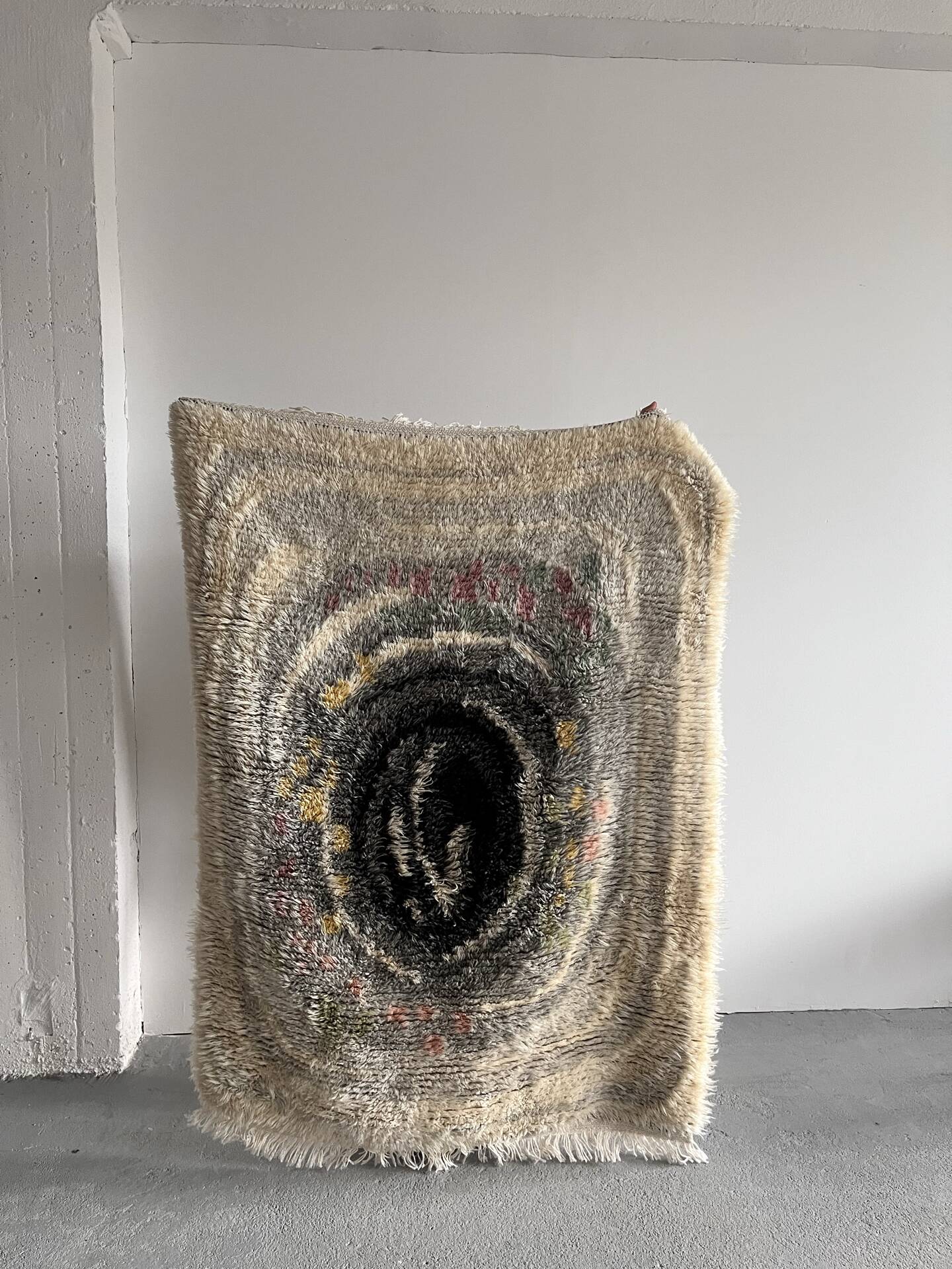 Scandinavian Rya Rug, 100% Wool, Mid Century, 1970’s Sweden