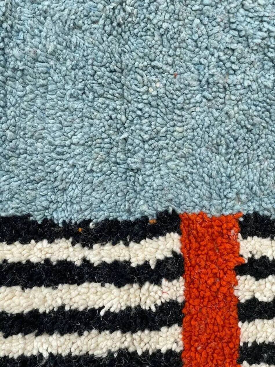 Tapis tissé à la main 200x300 cm, laine, multicolore, Maroc