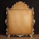 Miroir laqué italien avec des décorations florales du 20ème siècle