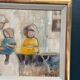 Original Swedish Oil on Canvas – “Familj” by Pia Hesselmark‑Campbell