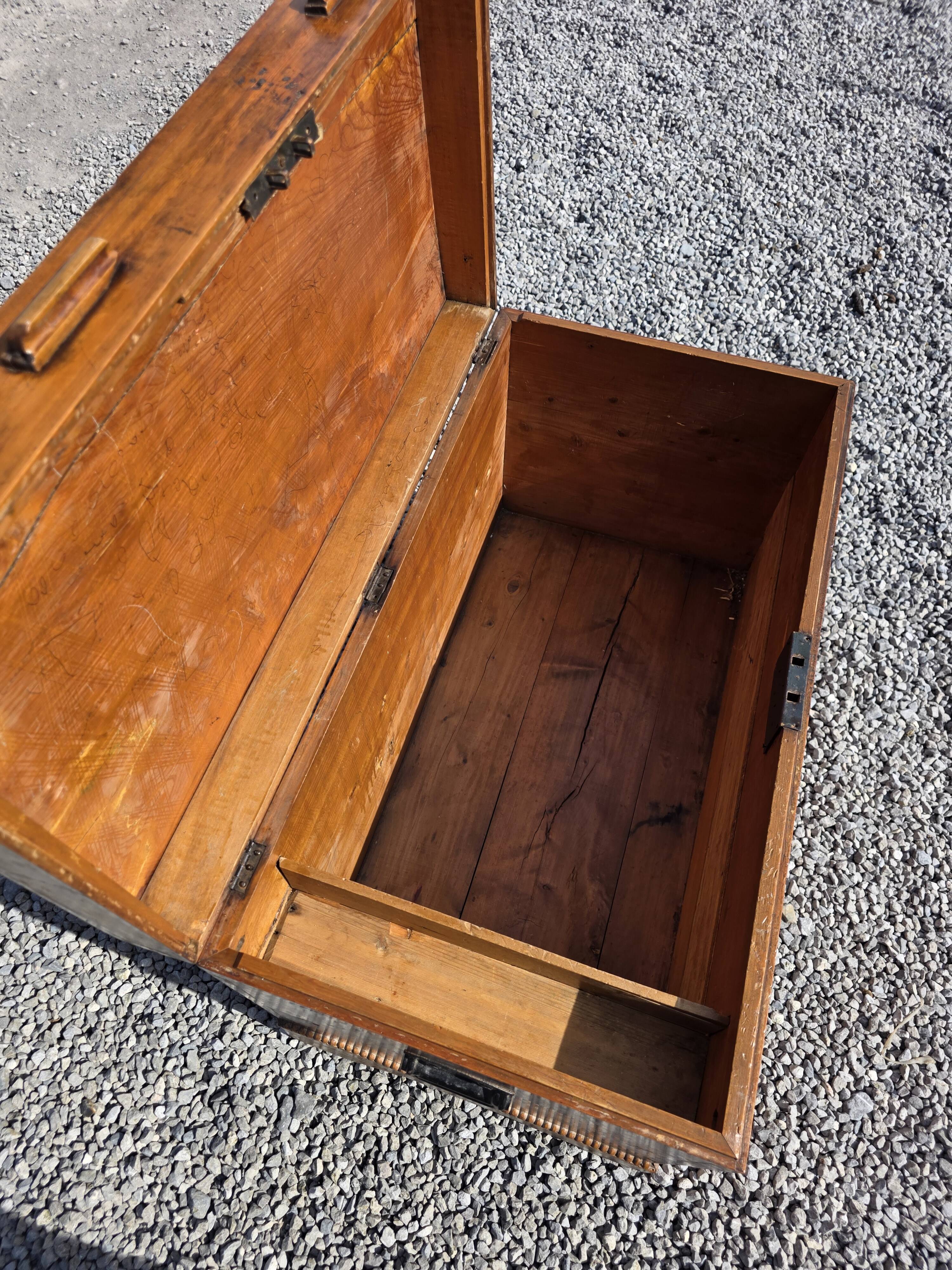 Antique solid teak chest