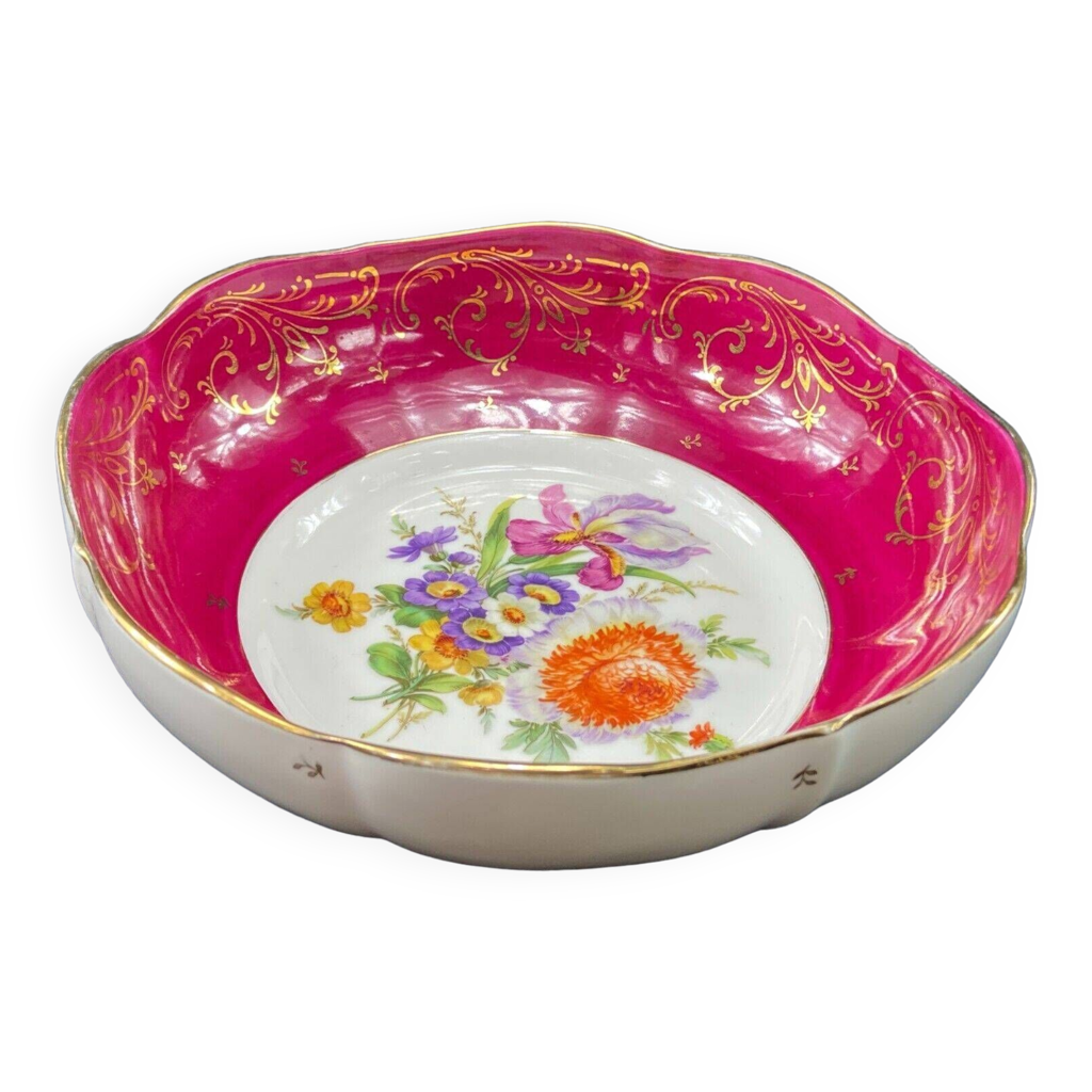 Bernardaud & Cie saladier en porcelaine de Limoges décor