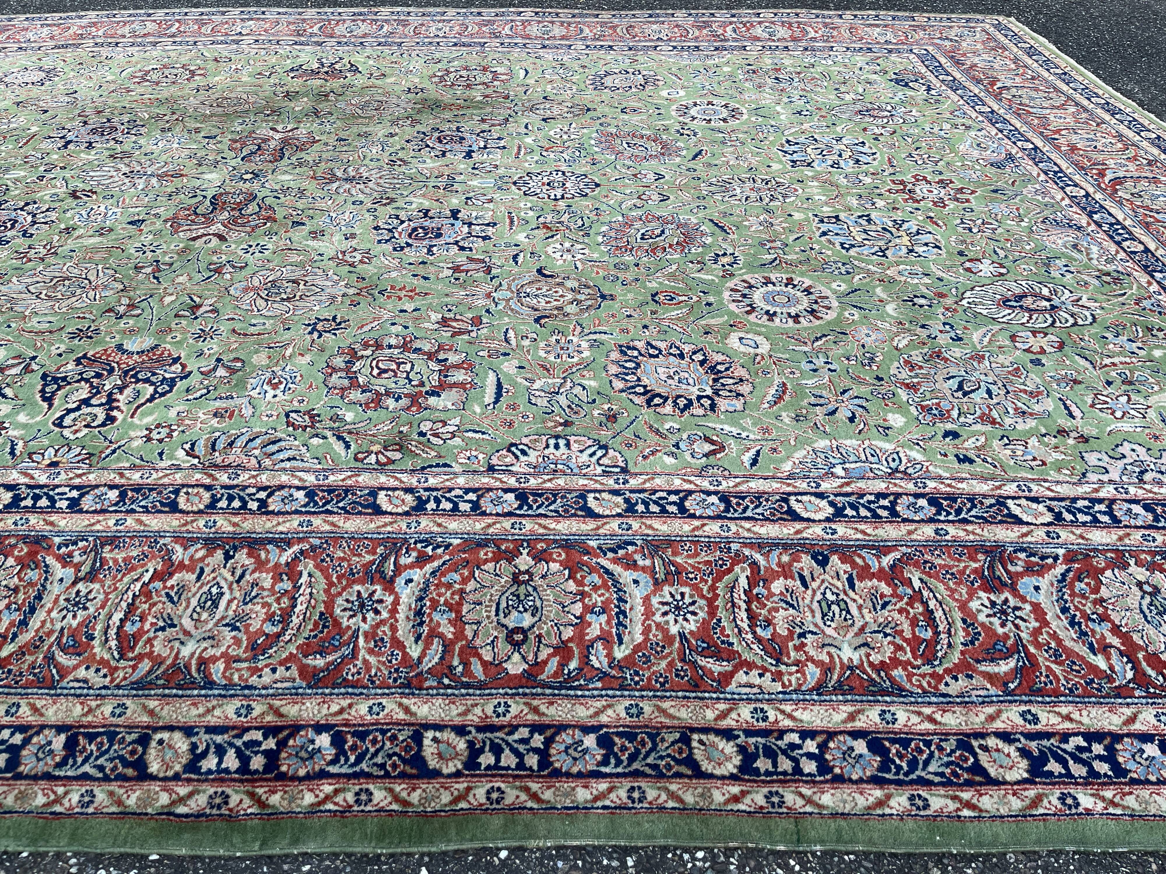 Carpet XXL Tabriz Shah Abbas Emerald Green