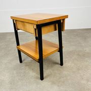 50s bedside table with wood effect, modernist