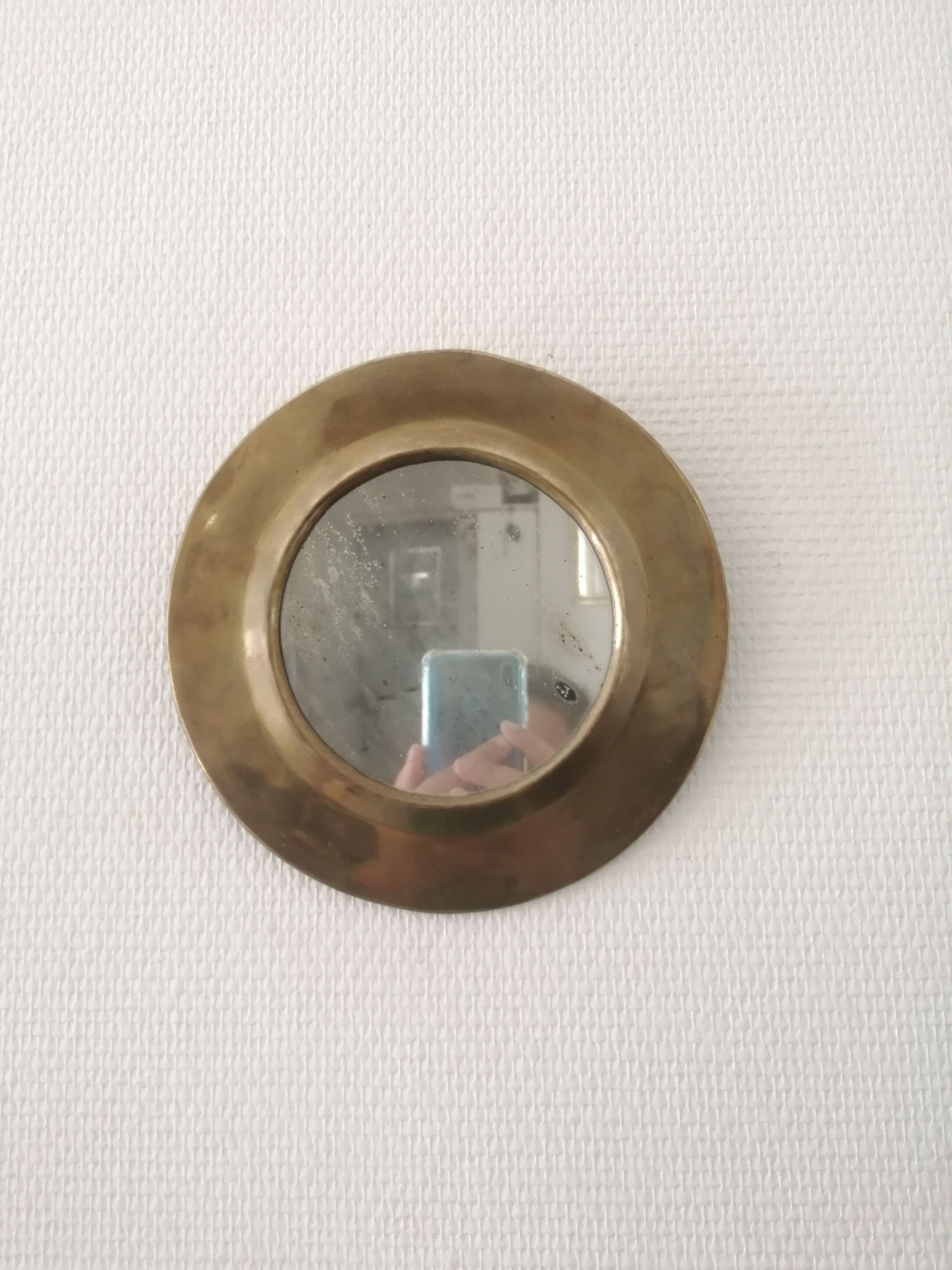 Brass mirror