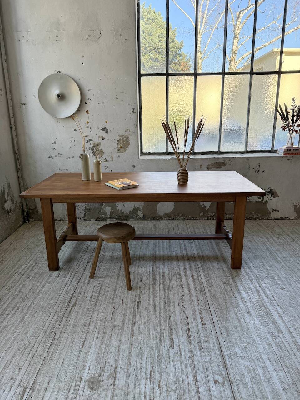 2m oak farmhouse table