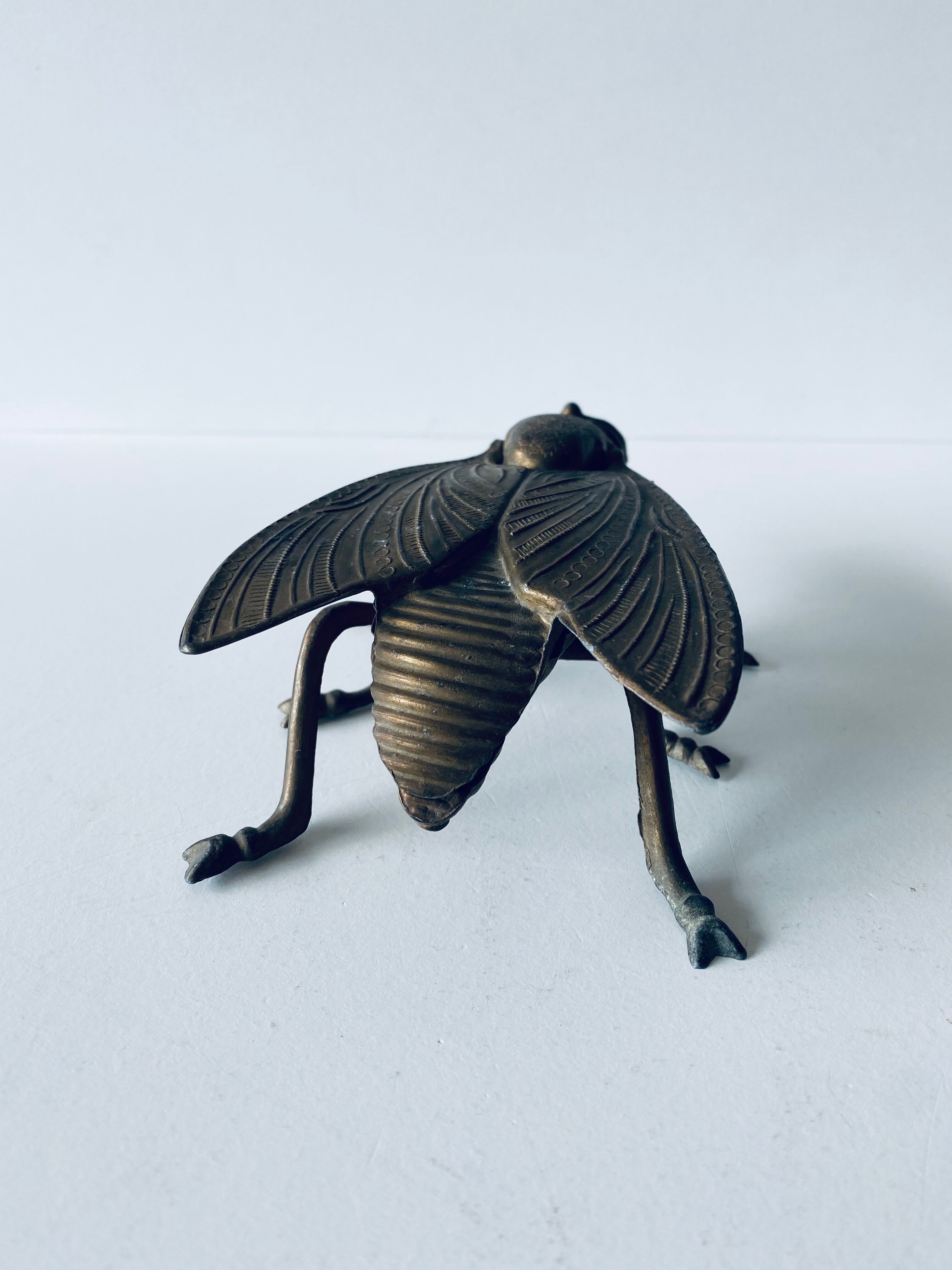 Cendrier mouche en laiton
