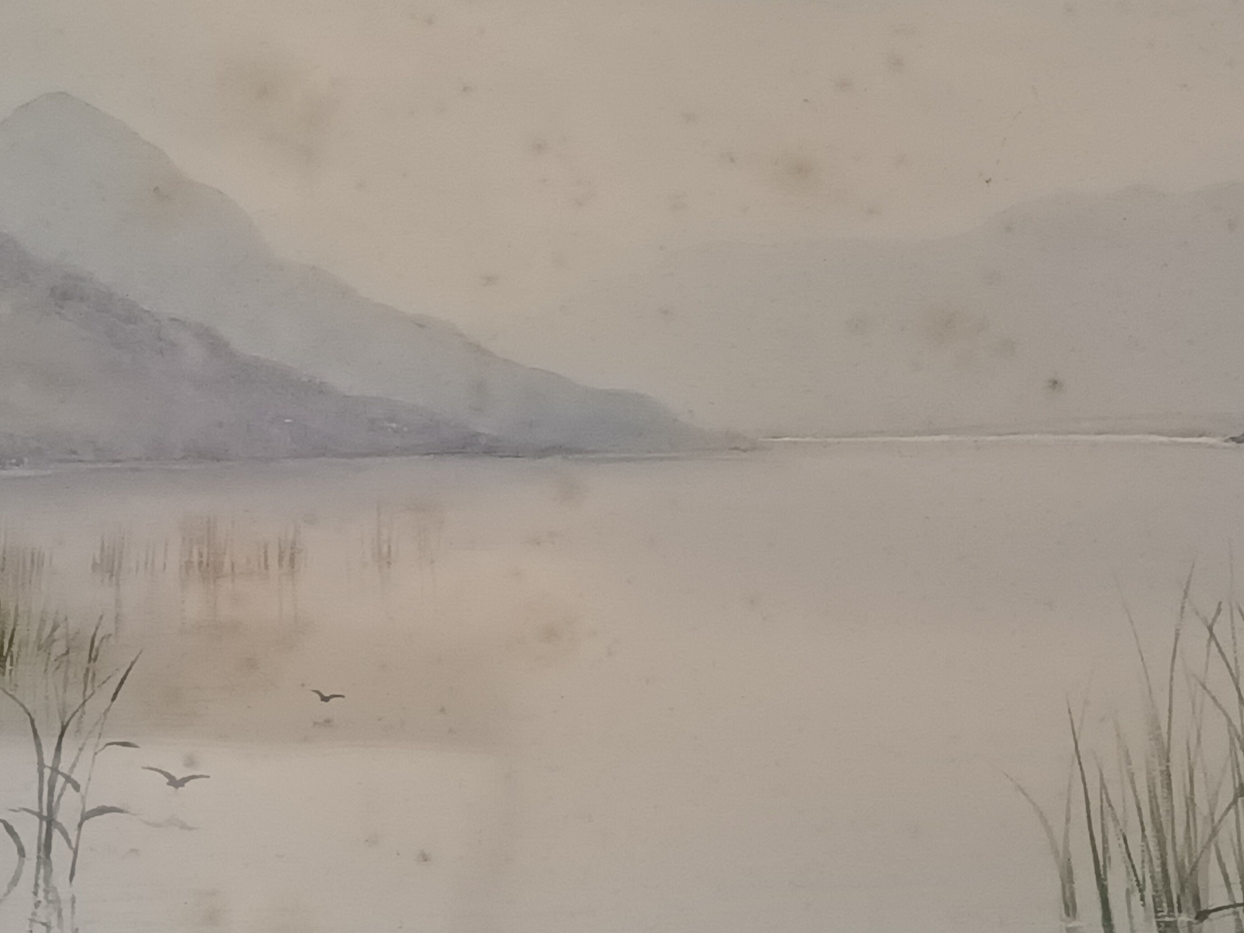 Pastel landscape signed ambroise 1914