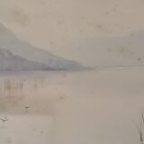 Pastel landscape signed ambroise 1914