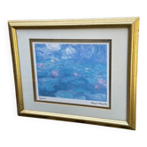 Tableau Claude Monet reproduction les Nymphéas 39x32cm
