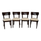 Ensemble de quatre chaises TON Tchécoslovaquie années 1960