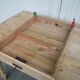 wooden dining table, vintage, turned legs, firm table style