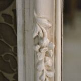 Large Louis XV style mirror with white rocaille