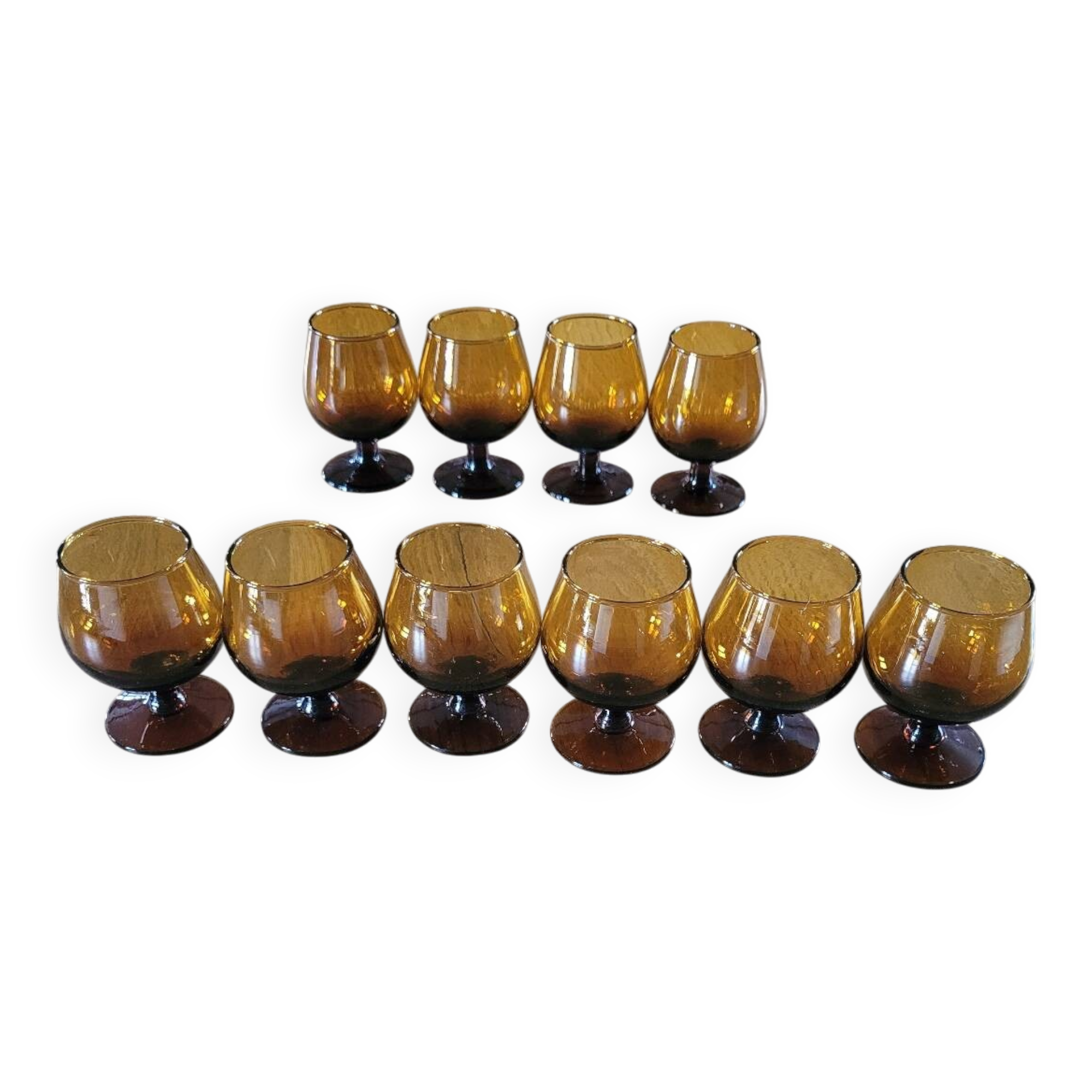 10 vintage digestif glasses