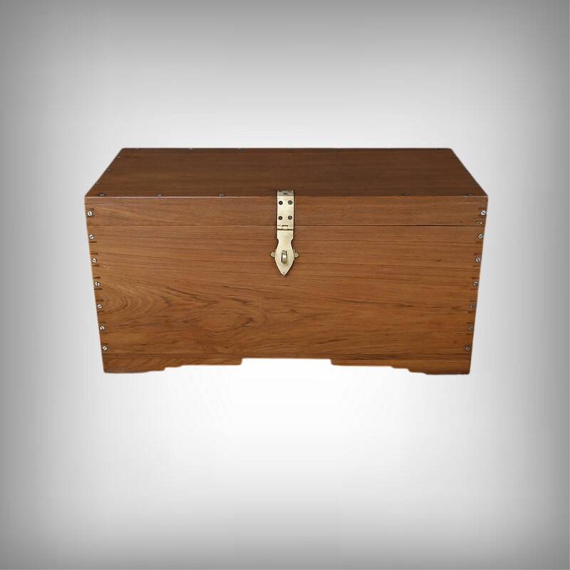 Large Teak Marine Chest – Late 19th Century
