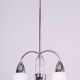 Mid-Century Chandelier in Chrome, Steel and Opaline Glass, Czech, 1960s