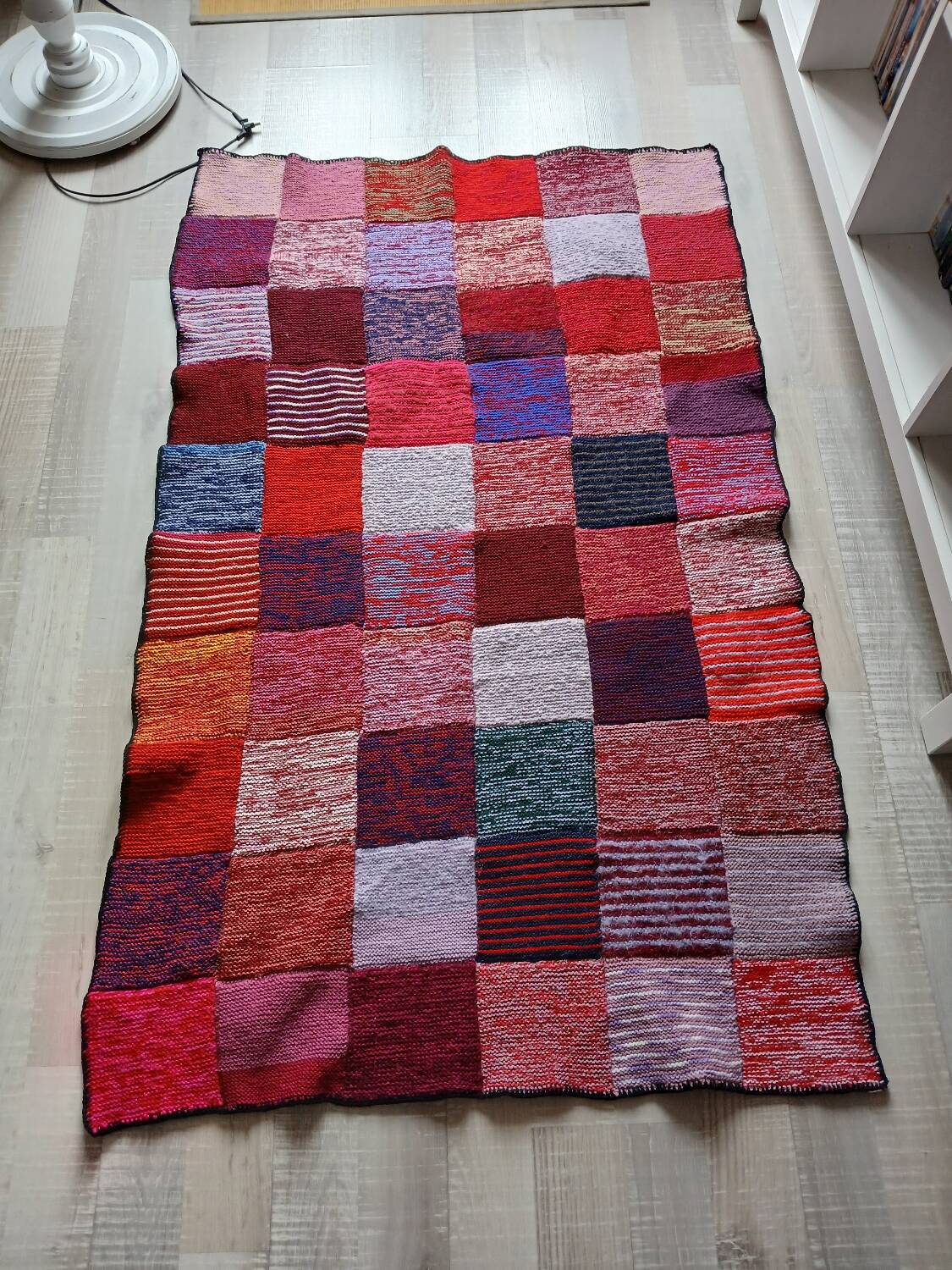 Patchwork wool blanket