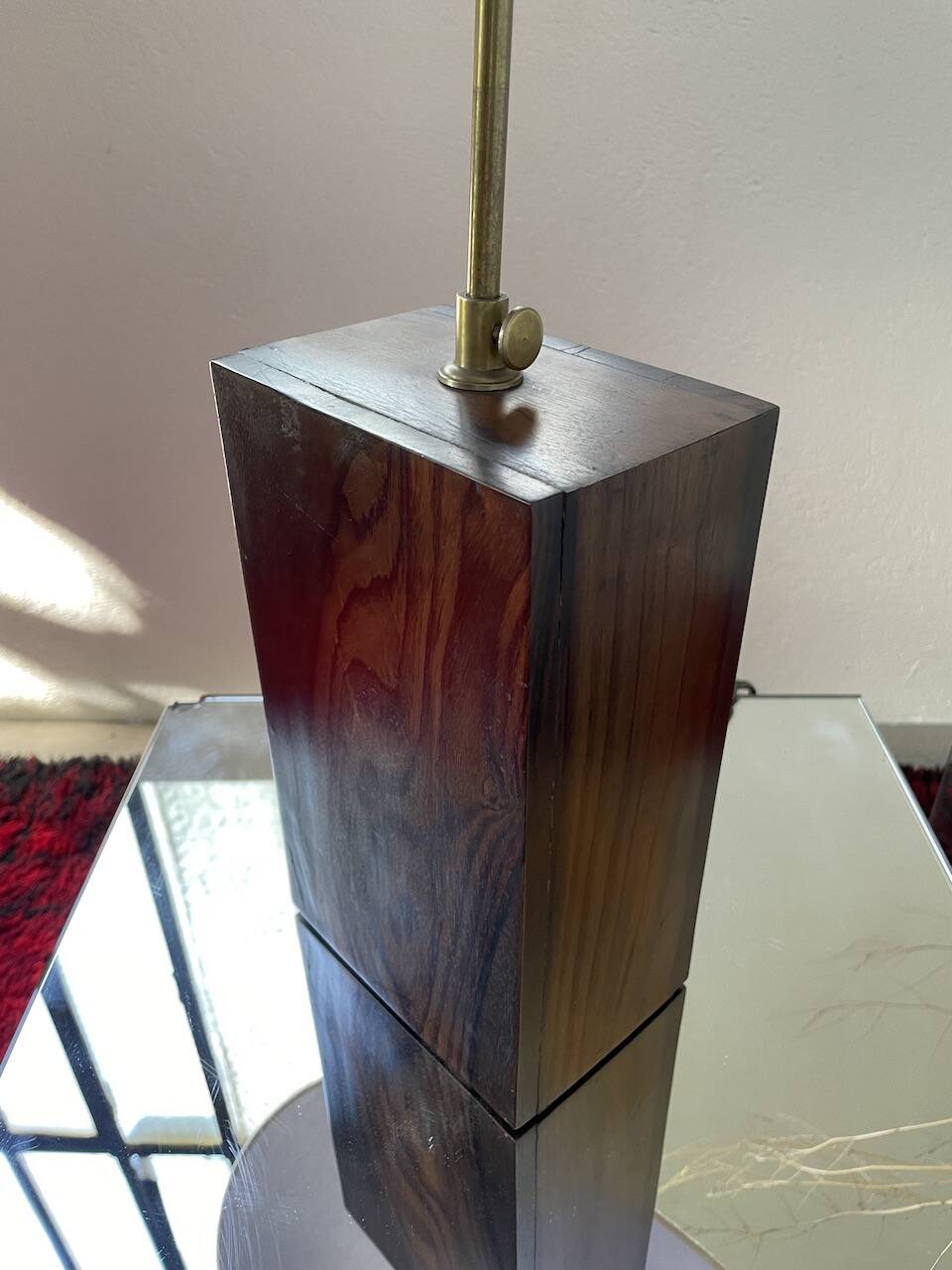1950s wooden table lamp