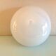 Half moon ceiling light in white opaline 60s/70s