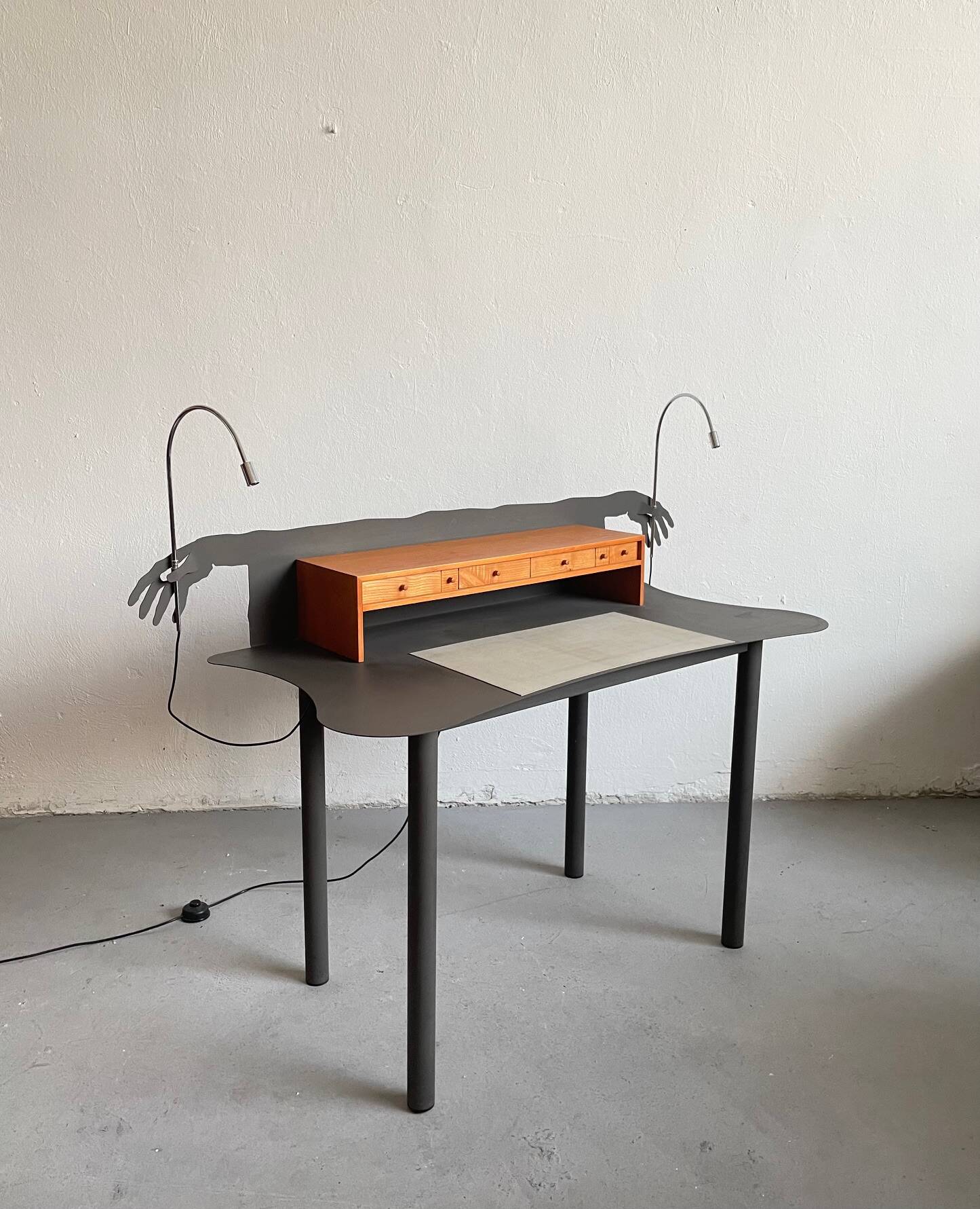 Sculptural Entremanos Secretary Desk by Andrés Nagel for Akaba, Spain 1988
