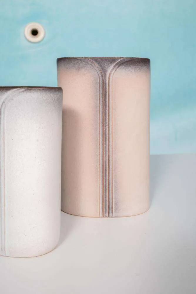 Set of vases VEB Haldensleben, 1960s, East German earthenware