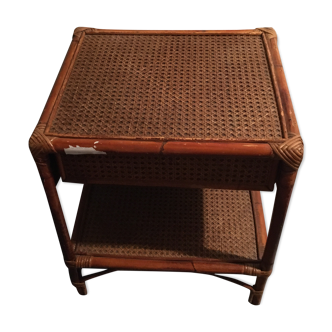 Rattan bedside table