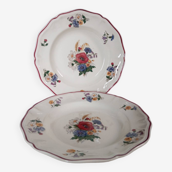 Duo of old deep plates model Agreste de Sarreguemines