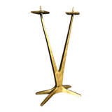 Brutalist golden candle holder