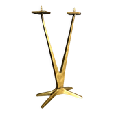 Brutalist golden candle holder