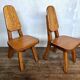 Brutalist pine chair 1970 Seltz style Regain Chapo Perriand vintage design