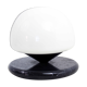 Lampe champignon en marbre et verre opalin