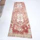 3x9 Red & Beige Geometric Pattern Persian Runner Rug, 80x280Cm