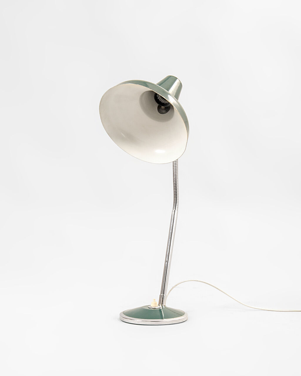 Green desk lamp, France, 1960's