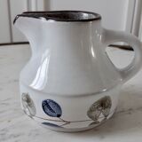 Pitcher in sandstone niderviller model plums 70s