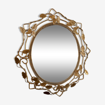 Golden metal mirror