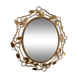 Golden metal mirror