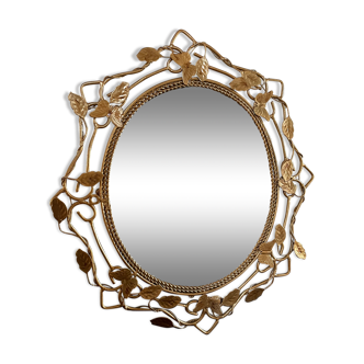 Golden metal mirror