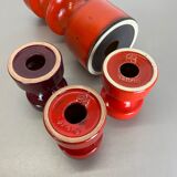 Set of Four Pottery Candleholder by Cari Zalloni for Steuler, Germany, 1970s