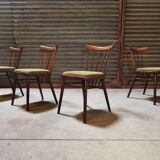 Suite of 4 chairs Antonin Suman for Tatra Nabytok 1960