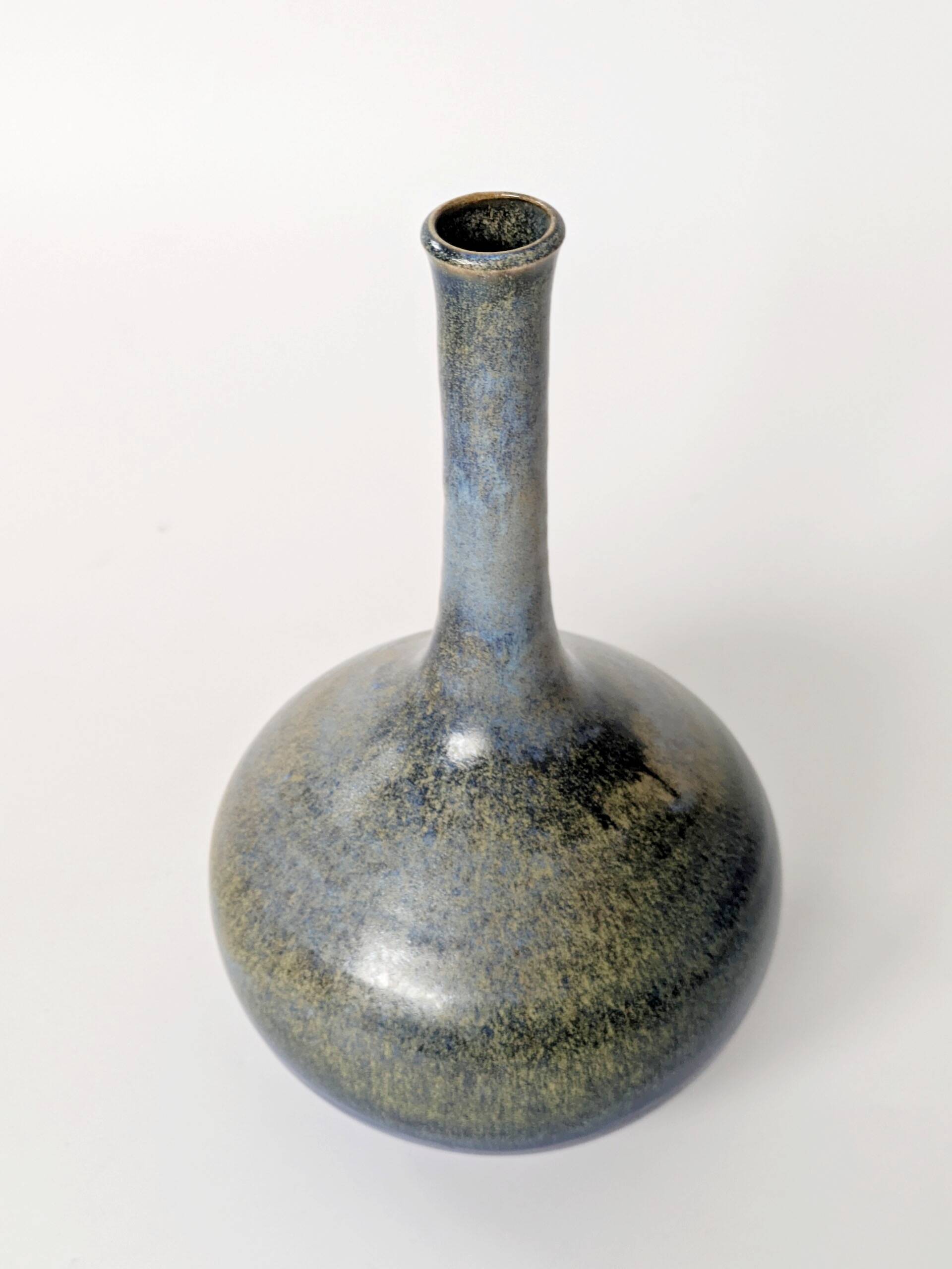 Vintage ceramic vase, balloon shape, Scandinavian style.