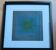 Vasarely Kinetic Painting - "Vega Blue" - 1973 - Framed 40x40