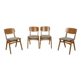 Chaises de Salle à Manger Boomerang de Gościcńskie Furniture Fabryki, 1960s, Set de 4